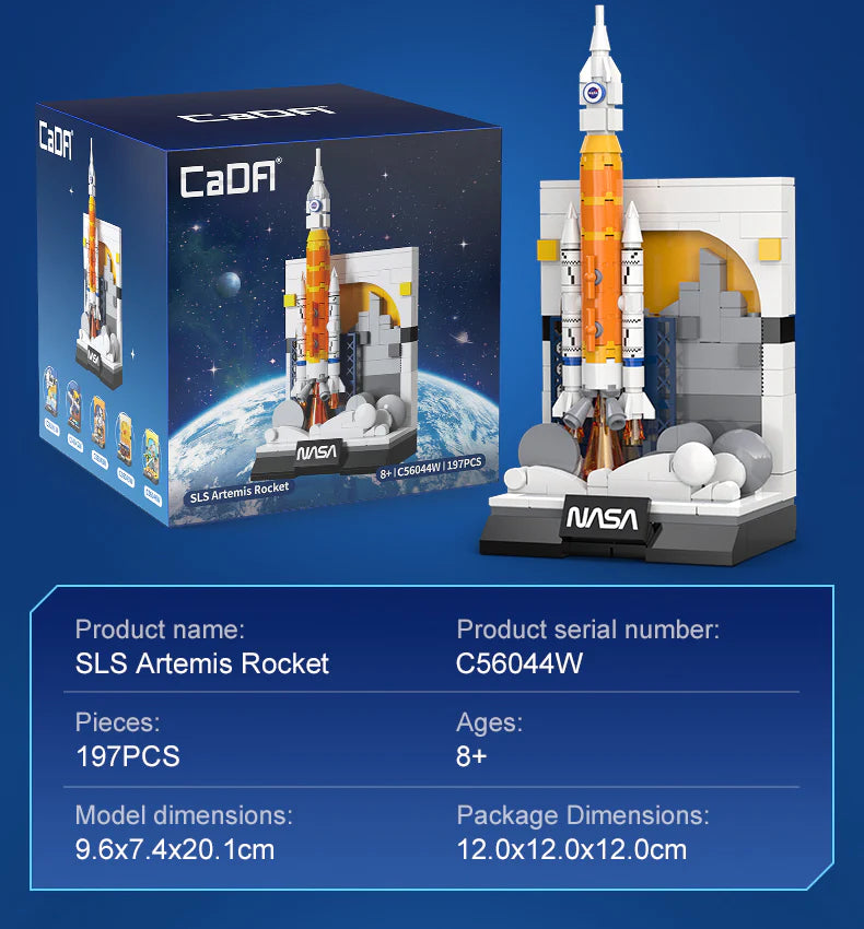 SLS Artemis Rocket - 197 pieces (20cm Tall)