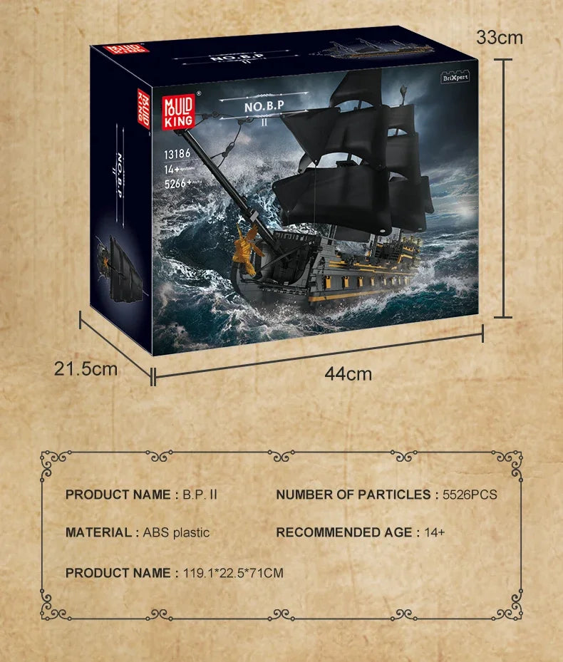 Black Pearl - 5266 pieces (119.1cm Long)