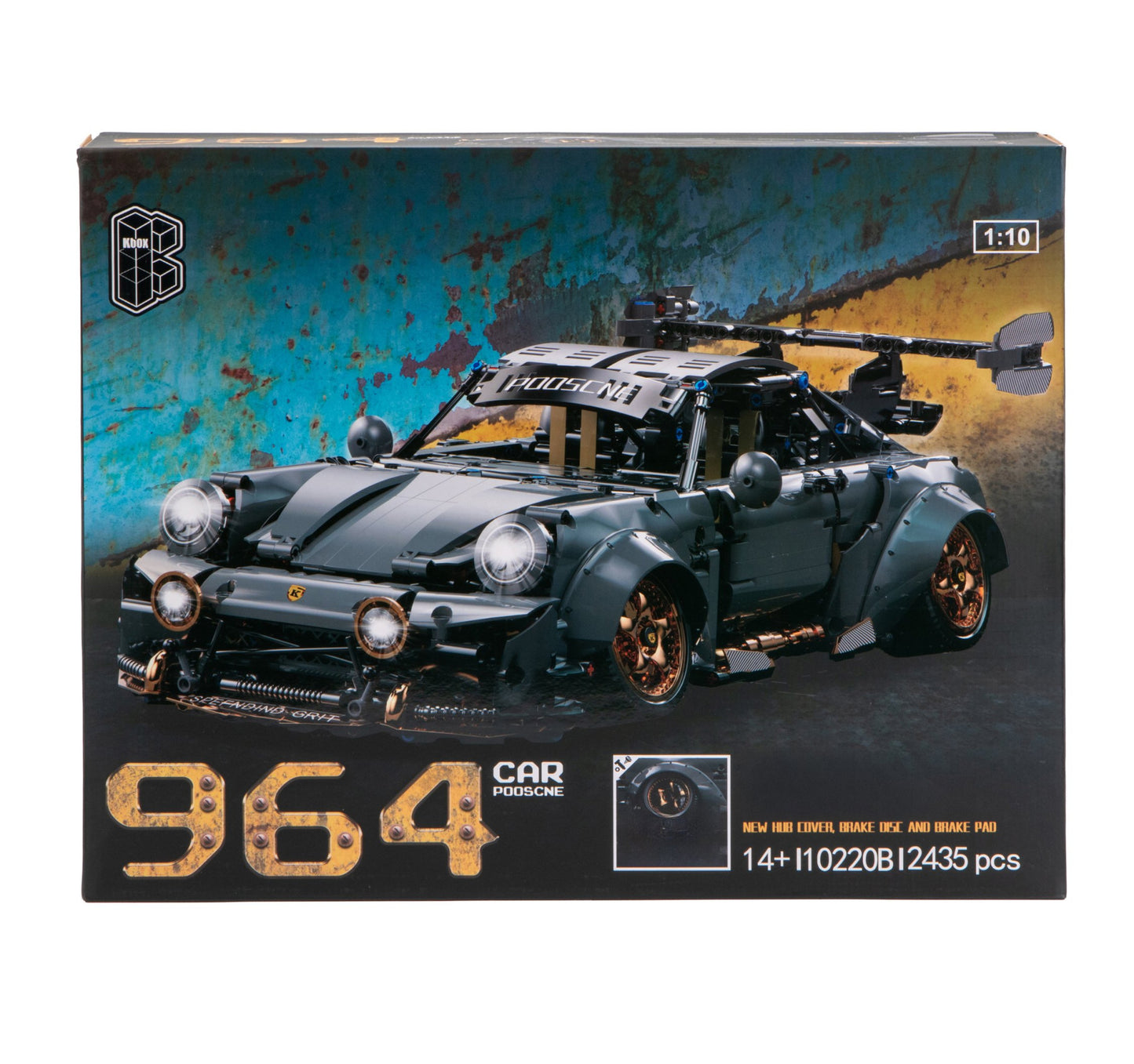 Stanced 964 Sports Car - 2435 pieces (49cm Long)