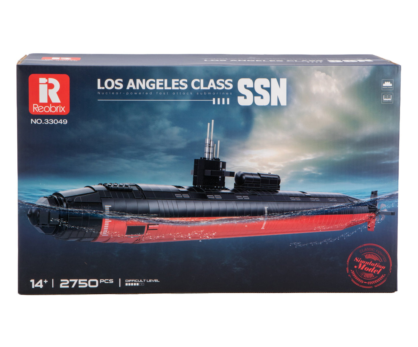 Los Angeles Class Nuclear Submarine - 2750 pieces (87cm Long)