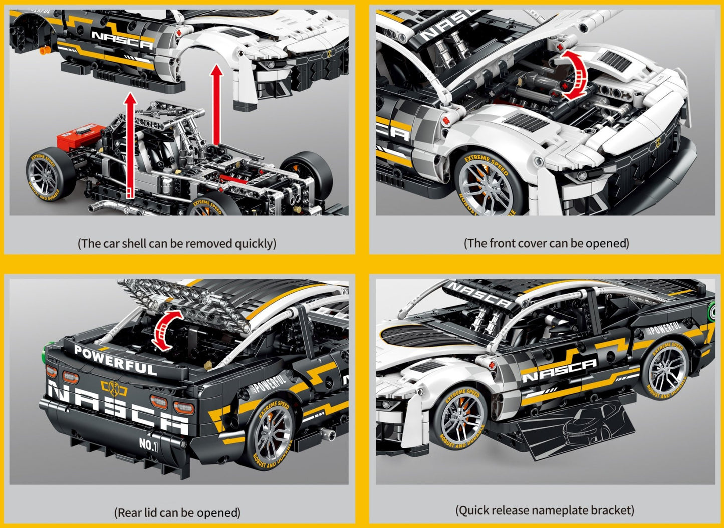 NASCA Chevy Camaro - 1531 pieces (34cm Long)