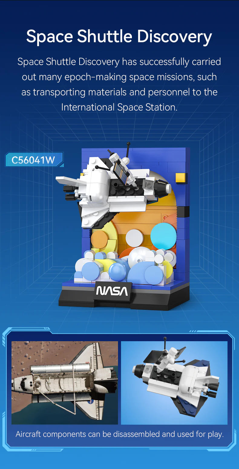 Space Shuttle Discovery - 250 pieces (13cm Tall)
