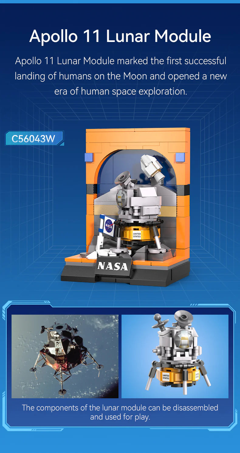 Apollo 11 Lunar Module - 206 pieces (13cm Tall)