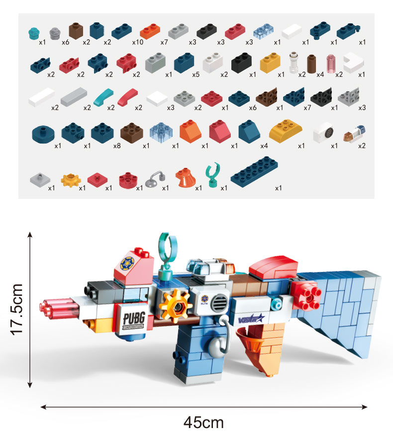 BabaBlokkies Playgun - 130 pieces (45cm Long)