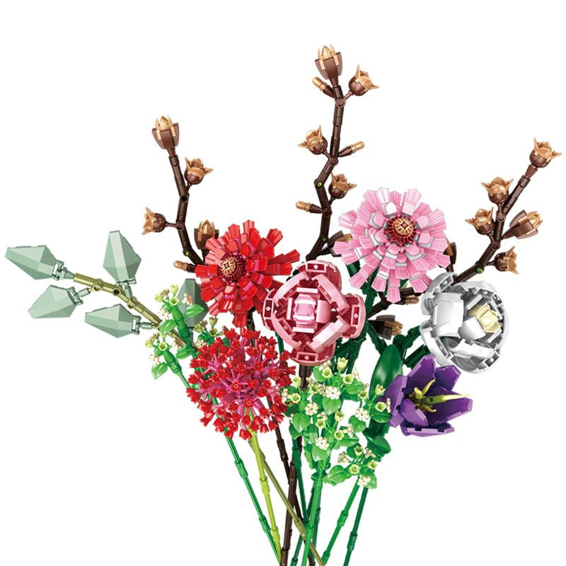Flower Bouquet Building Blocks (1237pcs) - Lily & Others