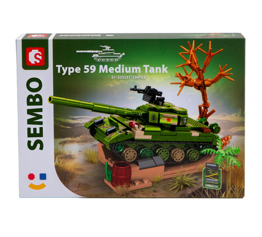 Type 59 Medium Tank (236pcs) - 21cm Long