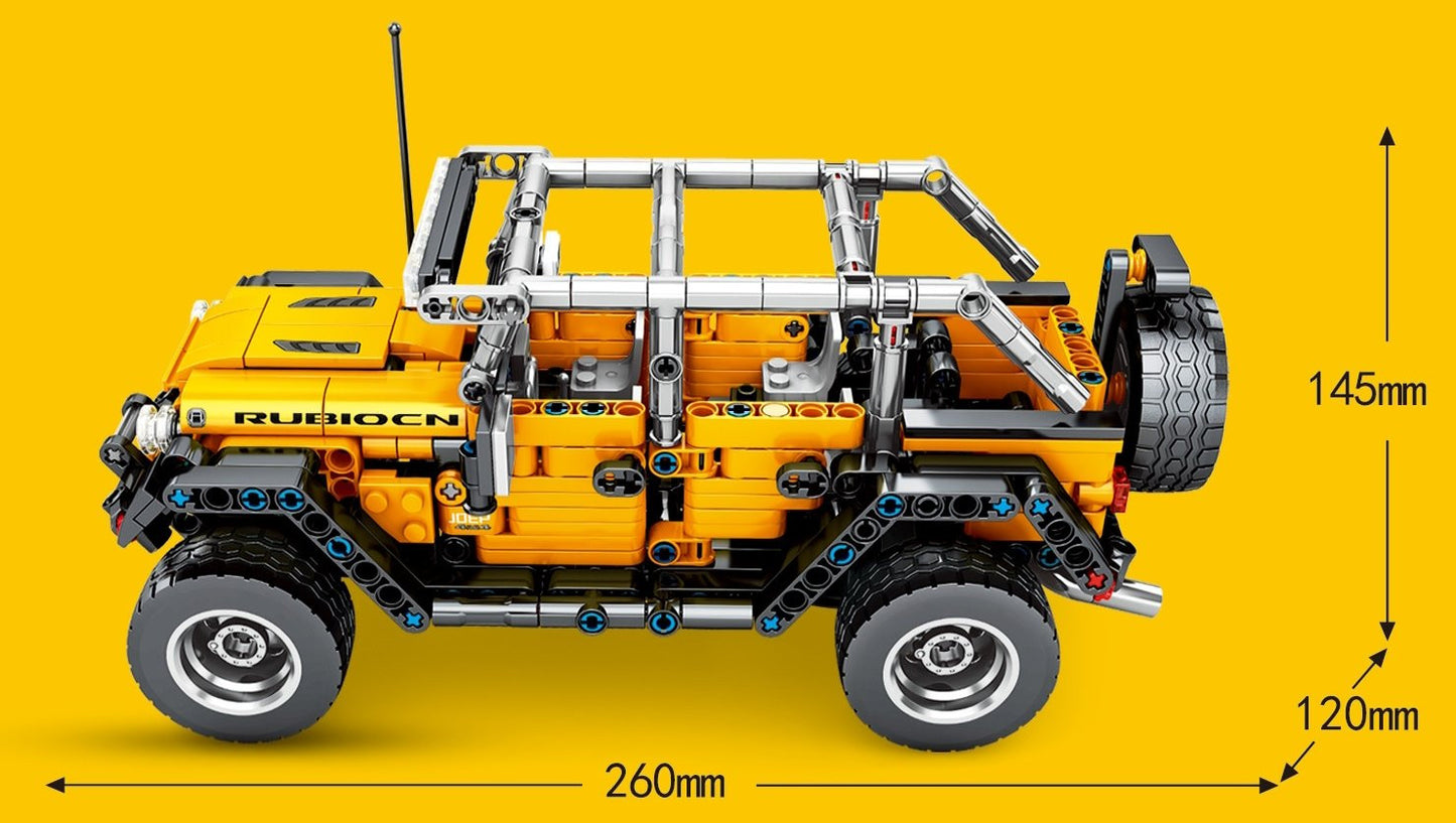 Pullback Jeep Wrangler Rubicon - 601 pieces (26cm Long)