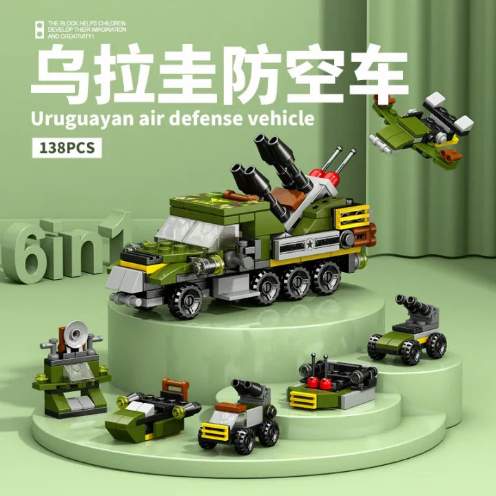 6-in-1 AA Truck Set - 138 pieces (12cm Long)