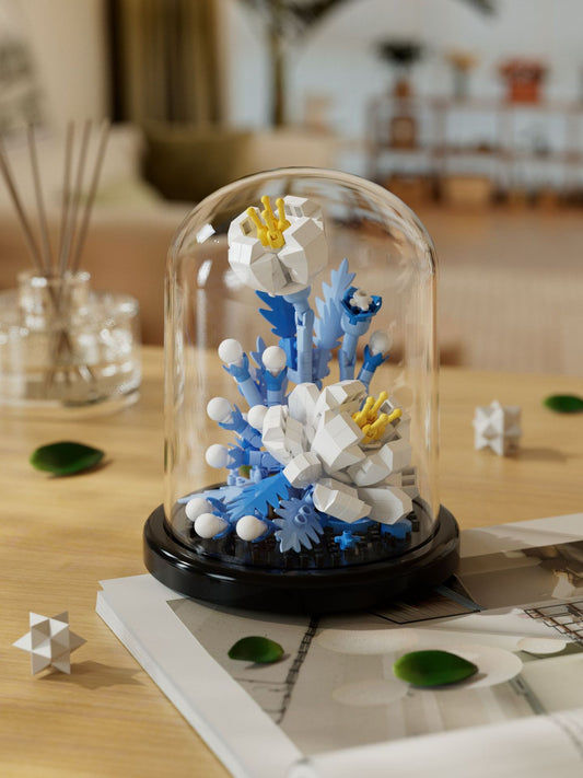 Winterflower in Dome - 248 (Micro) pieces (10.5cm Tall)